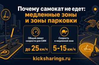 Почему самокат не едет: медленные зоны и зоны парковки
