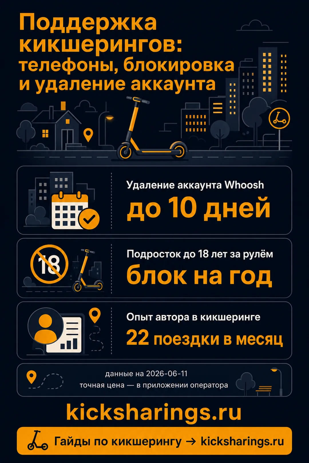 Поддержка кикшерингов — главные цифры