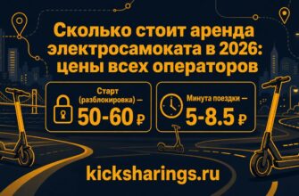 Сколько стоит аренда электросамоката в 2026: цены всех операторов
