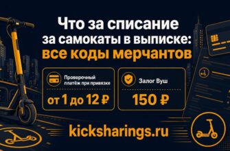 Что за списание за самокаты в выписке: все коды мерчантов